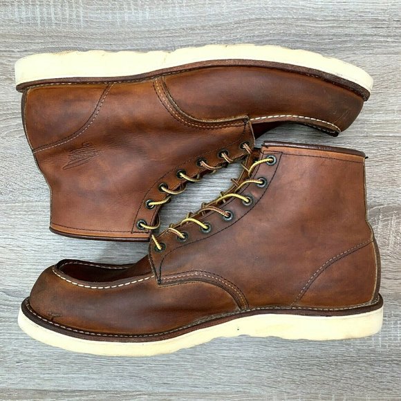 Red Wing Men's 875 Classic Moc Toe Work Boot Oro-Legacy Brown Leather Size 15 D - Picture 4 of 12